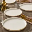 Güral Porselen Bilbao Gold File 6 Parça Pasta Takımı resmi